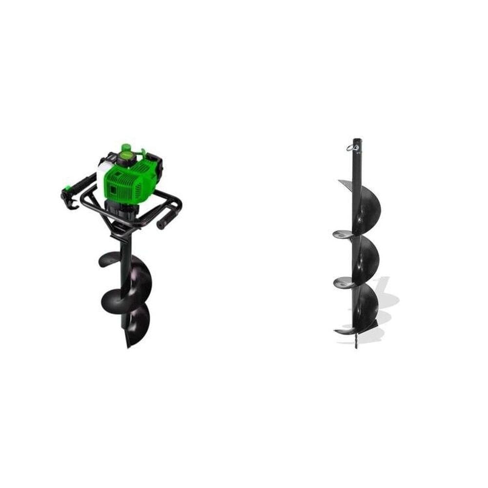 Perfurador de Solo À Gasolina Mps-52 V3 com Broca 20cmx80cm Menegotti Verde/Preto