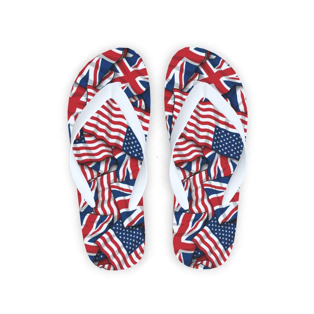 Chinelo Unissex Personalizado com Bandeiras Internacionais Estados Unidos