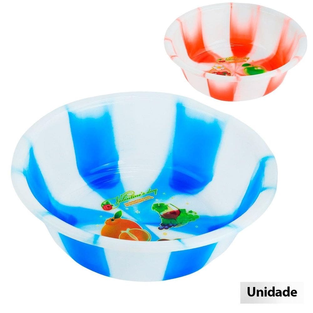 Bacia de Plástico 6L 37cm Color Cozinha - Tudo em Caixa