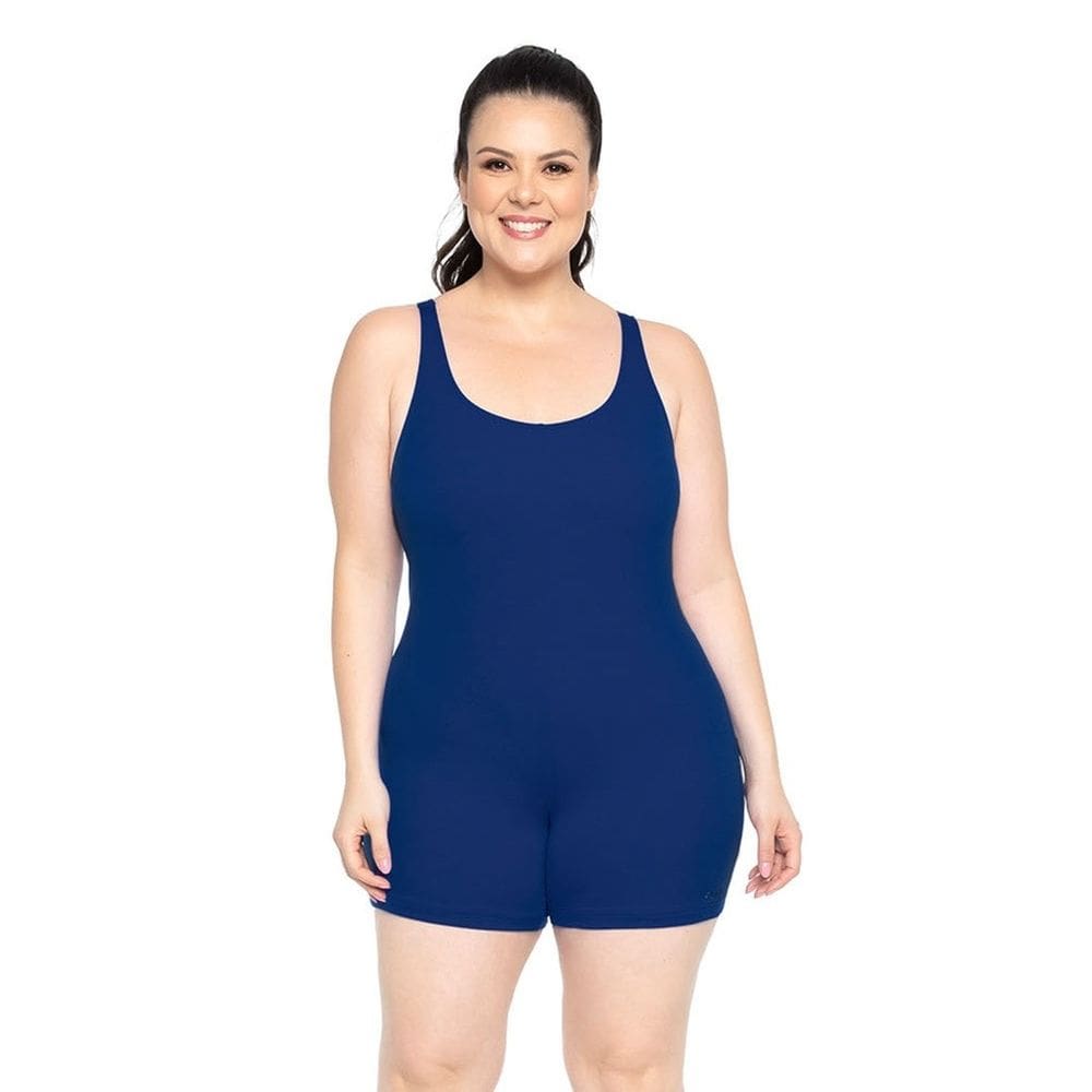 Maio Macaquinho Natação Hidro Trinys Lymph Helanca Plus Size