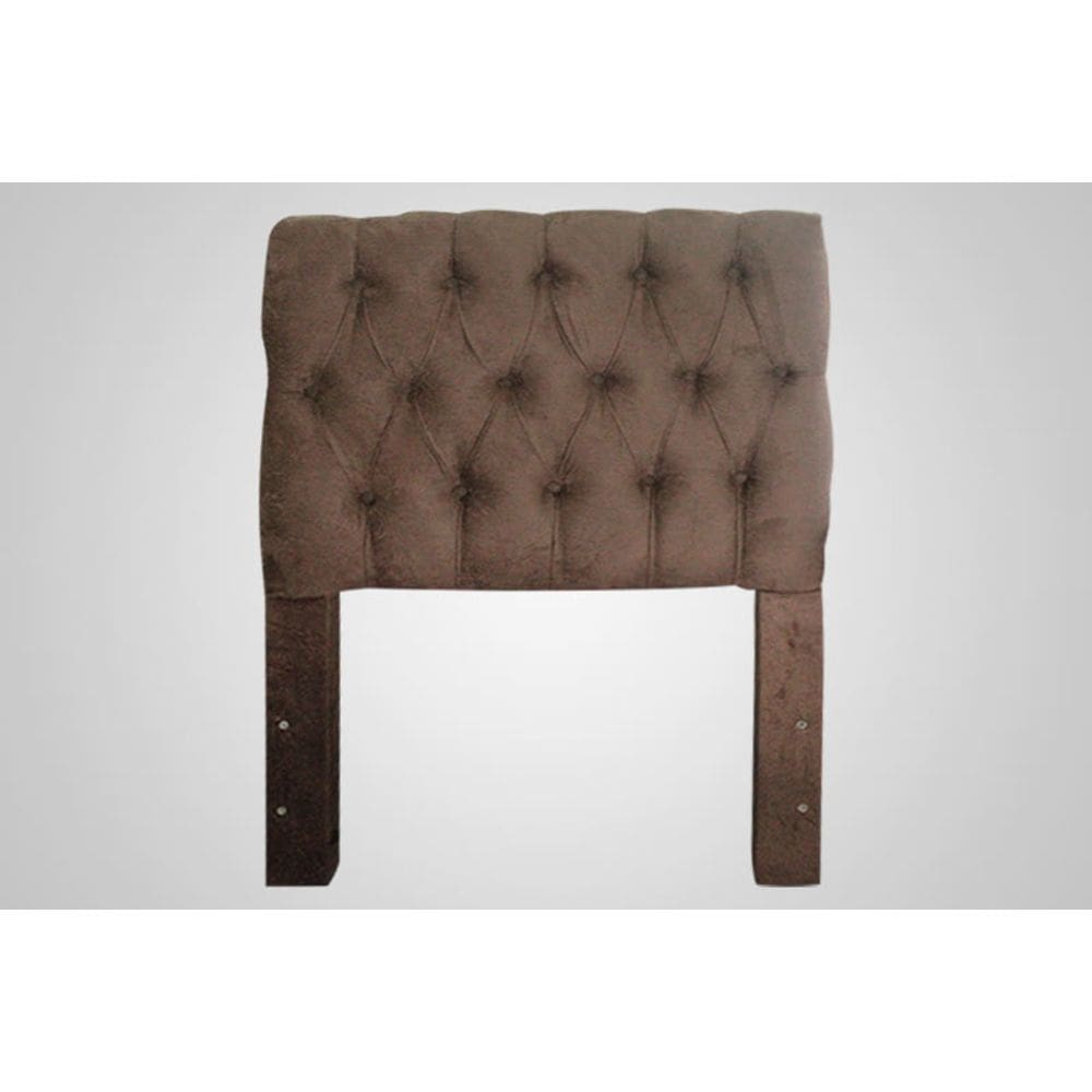 Cabeceira Solteiro Hera Suede Marrom 0.88 m LSilva