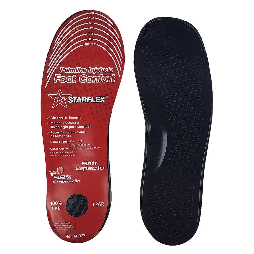 Palmilha Starflex Foot Confort Gel 36 ao 44 Unissex