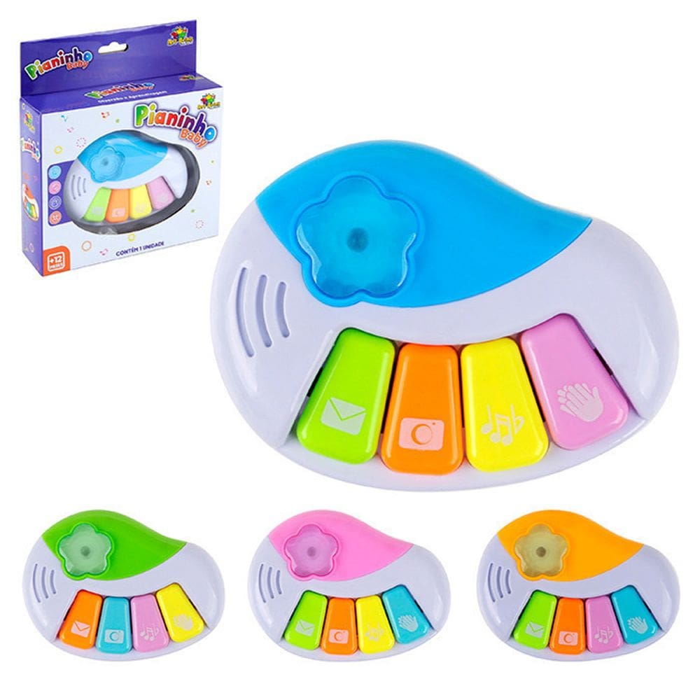 Teclado Musical para Bebe Pianinho Baby Brinquedo Infantil Com Luz e Sons Interativo