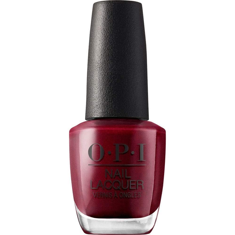 Verniz de unhas OPI Bogotá Blackberry Dark Red Pearl Vegan