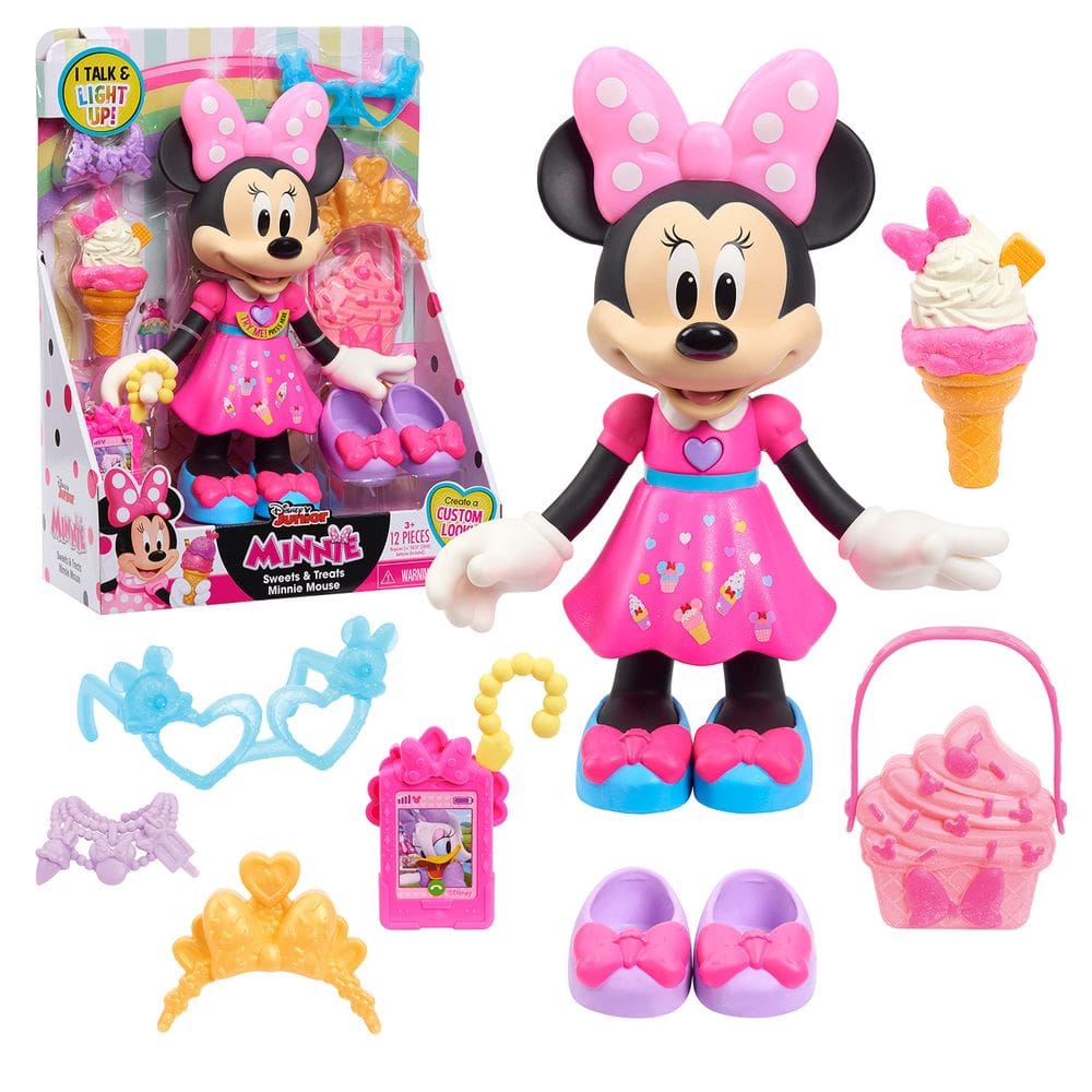 Boneca Just Play Disney Junior Doces e Guloseimas Minnie Mouse 25 cm