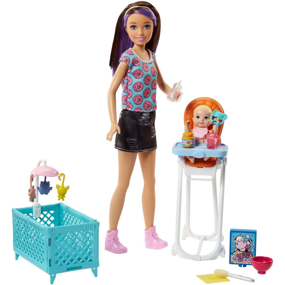 Conjunto de brinquedos Barbie Babysitting com boneca Skipper Friend e boneca