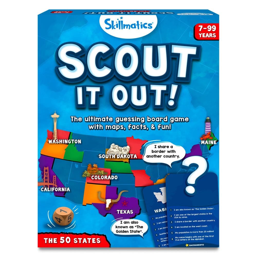 Jogo de tabuleiro Skillmatics Scout It Out 50 States Kids 7+ Years