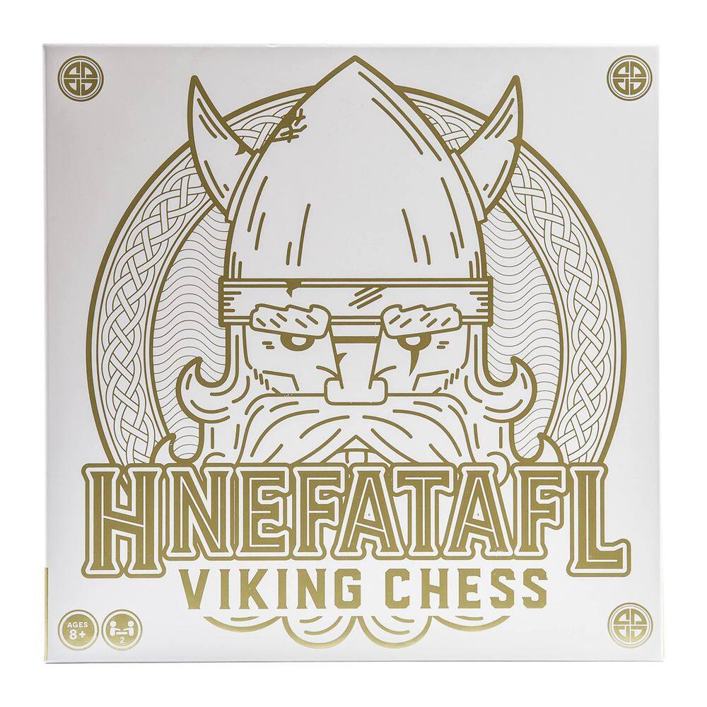Jogo de estratégia Hnefatafl Marbles para dois jogadores com placa de madeira
