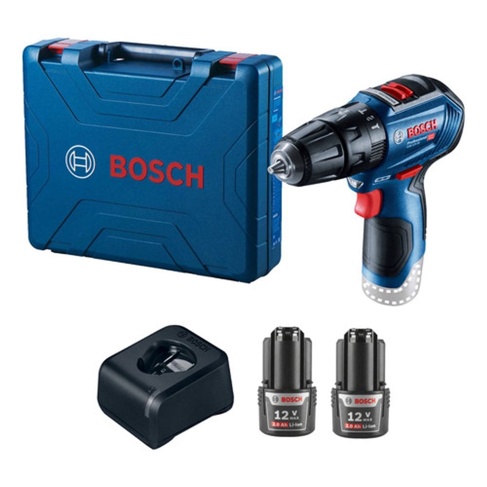 Furadeira E Parafusadeira Maleta Carregador 2 Baterias Bosch