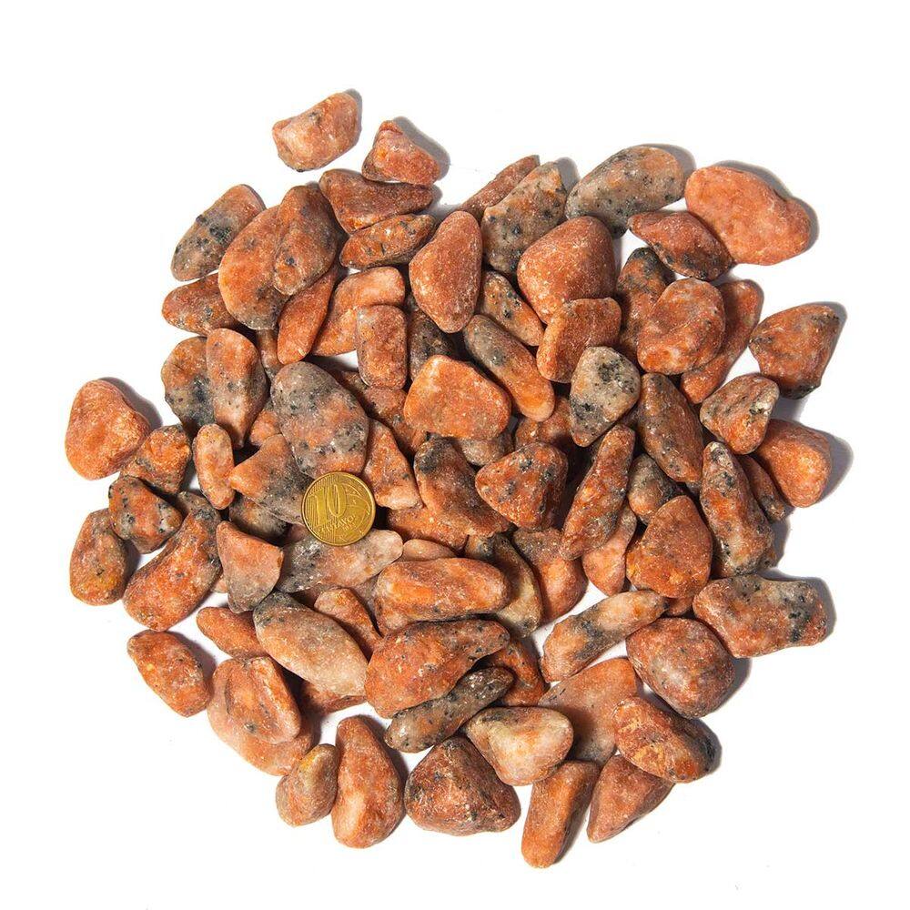 1 kg Calcita Laranja Cascalho Batido Pedra M 20 a 35mm TipoB
