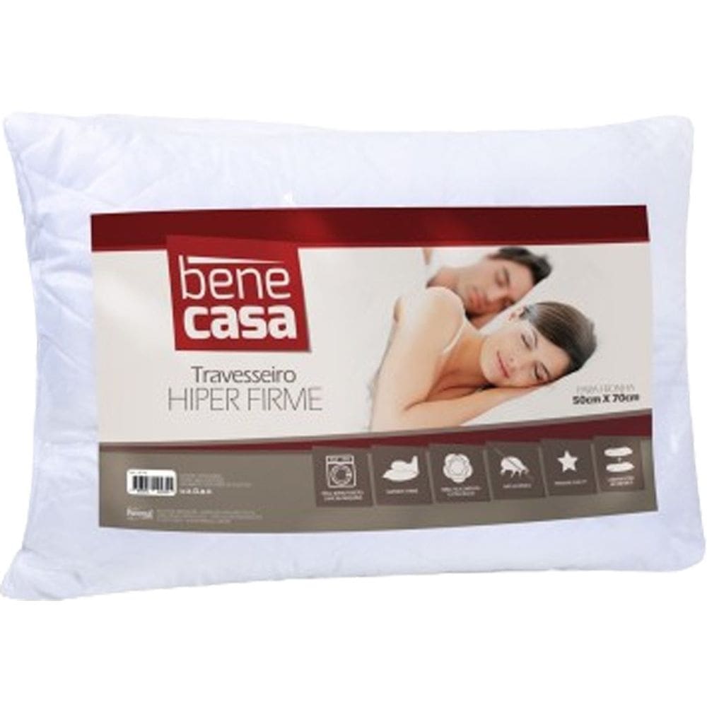 Travesseiro Hiper Firme Tecido Matelassado 50x70cm 100% Poliéster