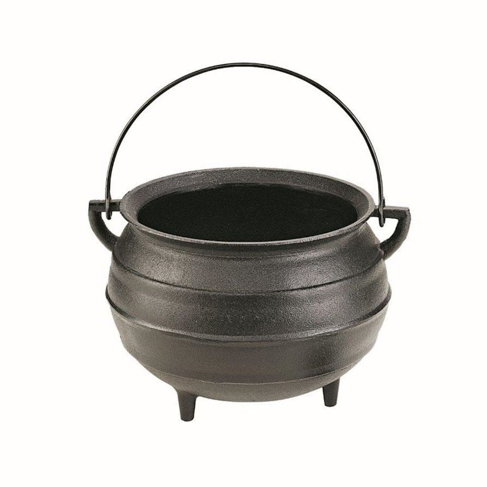 Caldeirão Tripé Ferro Com Arco Panela Mineira 18x14,5cm 2,7L