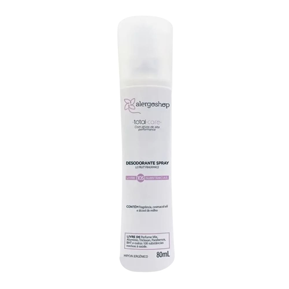 Desodorante Spray Le Fruit Hipoalergênico Total Care Alergoshop 80ml