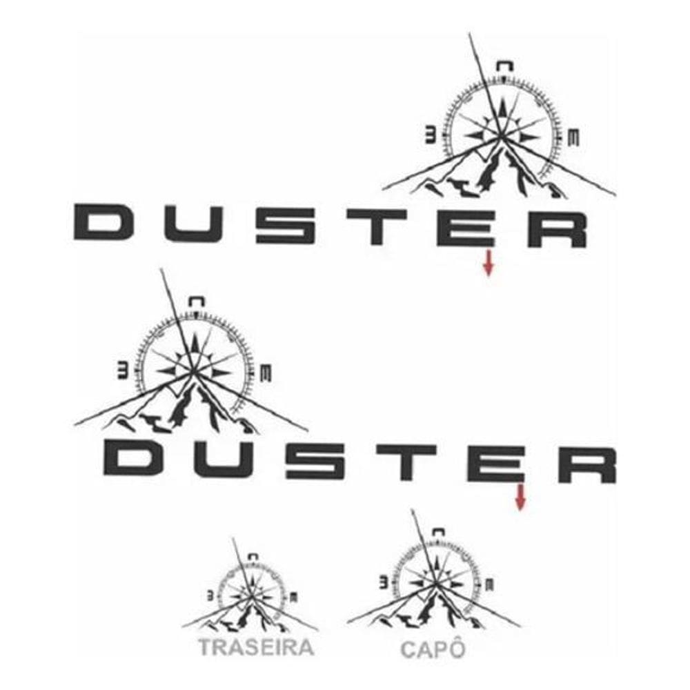 Kit Adesivos Duster Adventure Faixa Lateral Capo E Tampa Cor