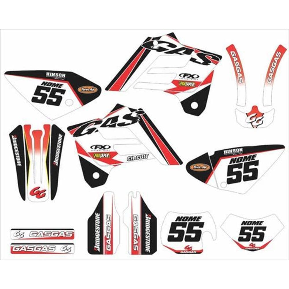 Kit Adesivos Moto Cross Trilha Gas Gas Ec 250 2002/2006 16