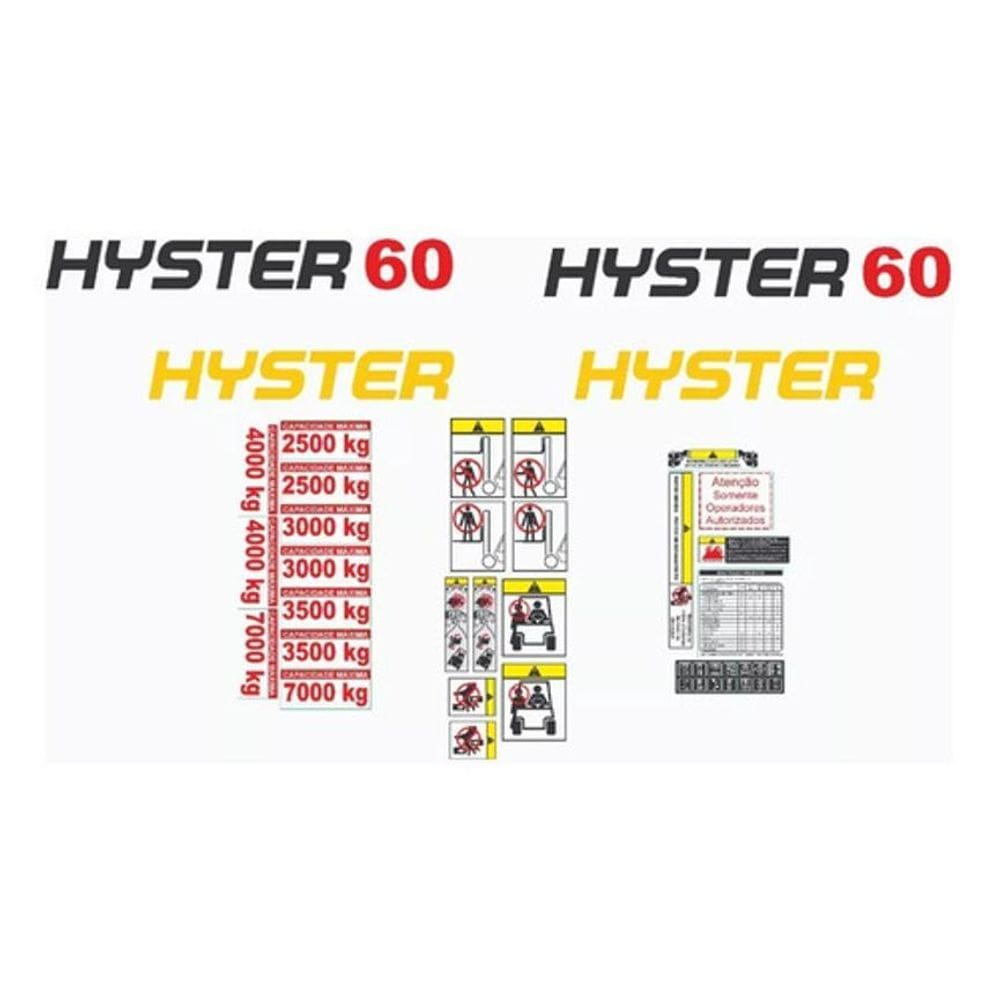 Kit Adesivos Hyster 60