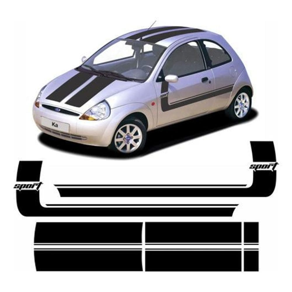 Kit Adesivo Ford Ka Antigo Faixa Sport Kasprt01