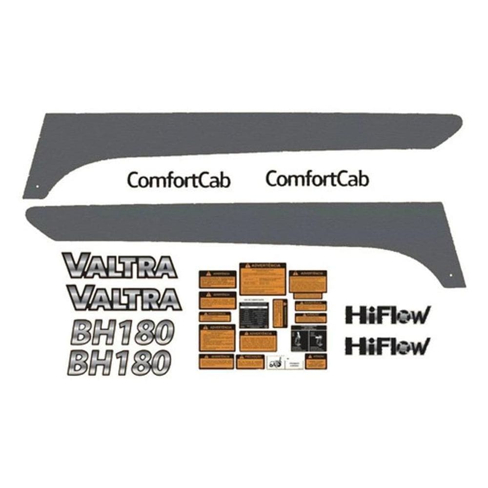 Kit Adesivo Faixas Compatível Trator Valtra Bh180 Confortcab