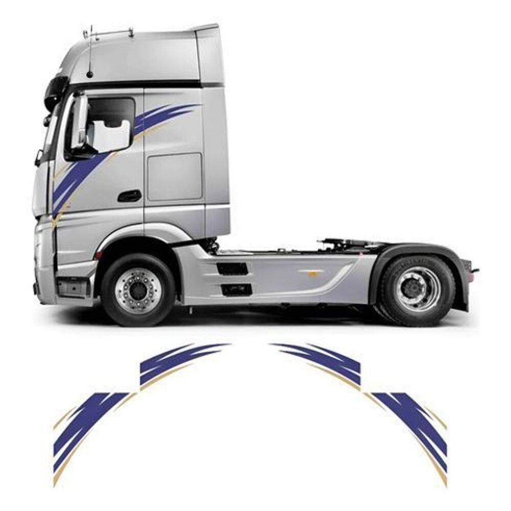 Adesivos Faixas Lateral Personalizada Caminhões Cm49