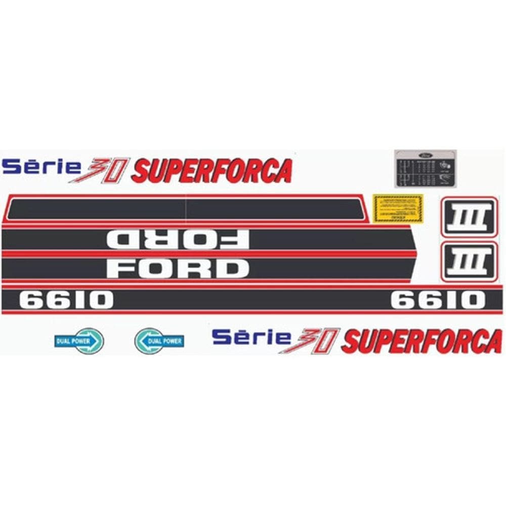 Kit Adesivos Ford 6610 Série 30 Superforça