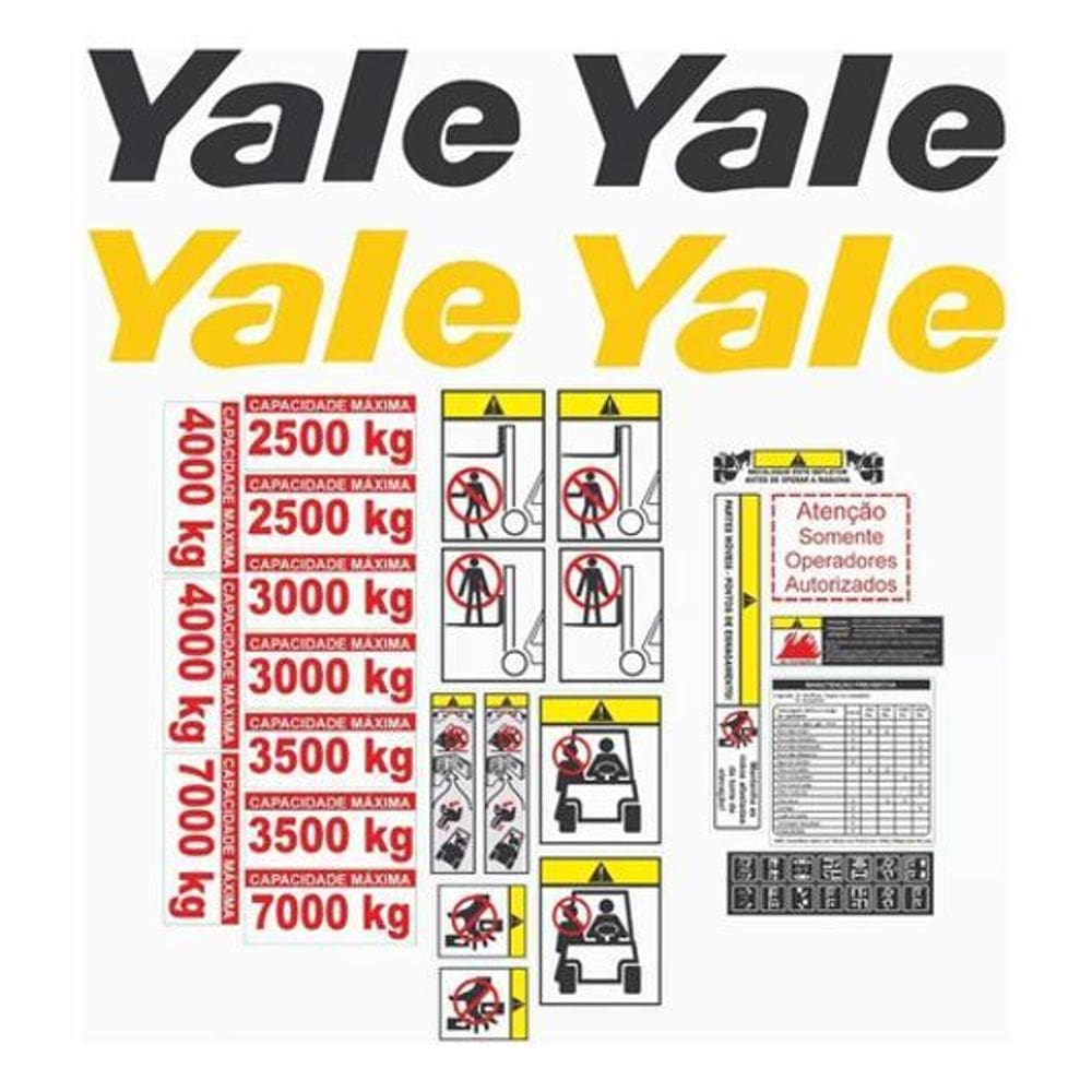Kit Adesivo Yale Para Empilhadeira