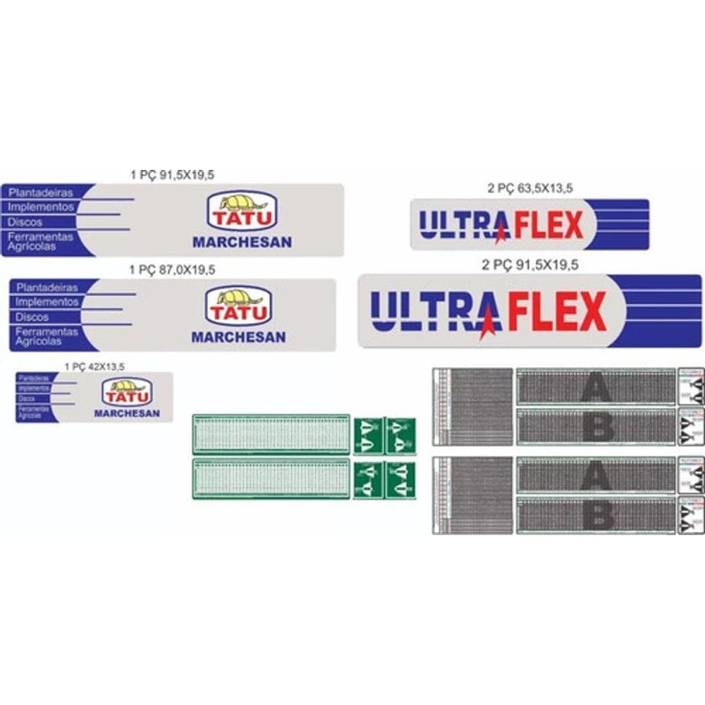 Kit Adesivos Plantadeira Semeadeira Tatu Ultraflex