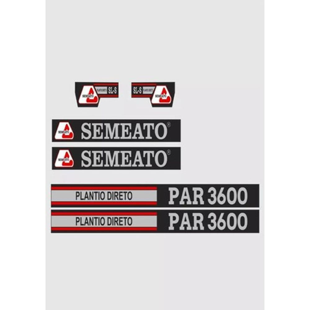 Kit Adesivo - Semeato Par3600 Para Máquinas De Plantio