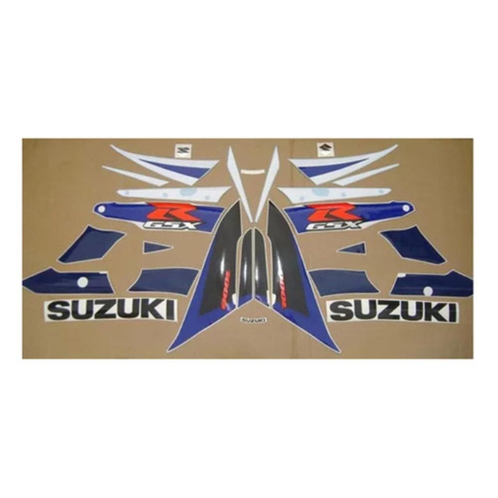 Kit Completo Adesivos Gsxr Azul E Branca 10004Ab