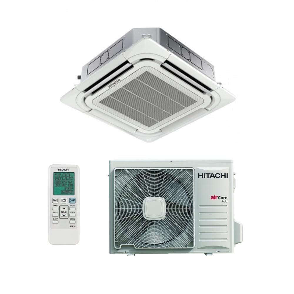 Ar Condicionado 36000 BTUs Split Cassete Inverter Hitachi Quente e Frio Air Core 600 220V Monofásico