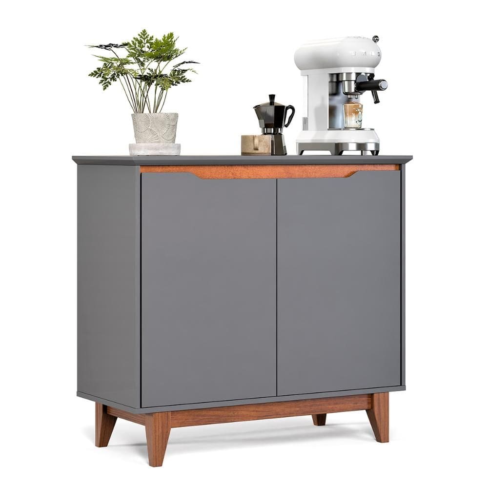 Aparador Buffet Flow 2 Portas com Pés de Madeira Maciça