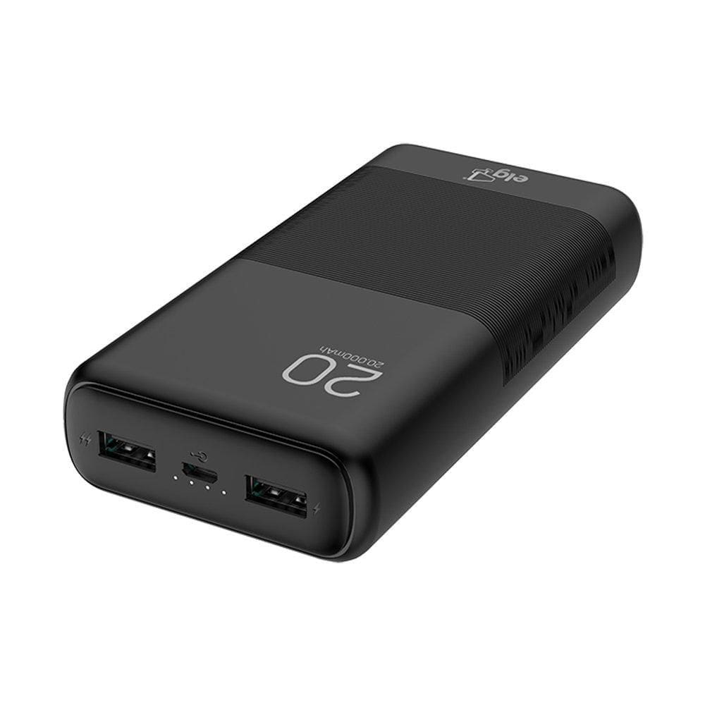 Carregador Portatil ELG 20.000mAh Power Bank USB PB200BK Preto