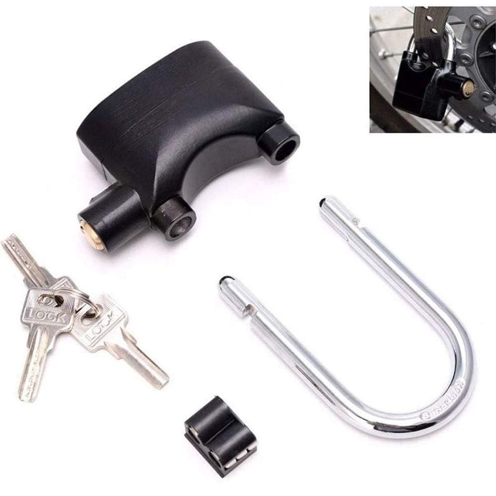 Cadeado Com Alarme Grande Sirene Trava Anti Furto Segurança 110db Som Alto