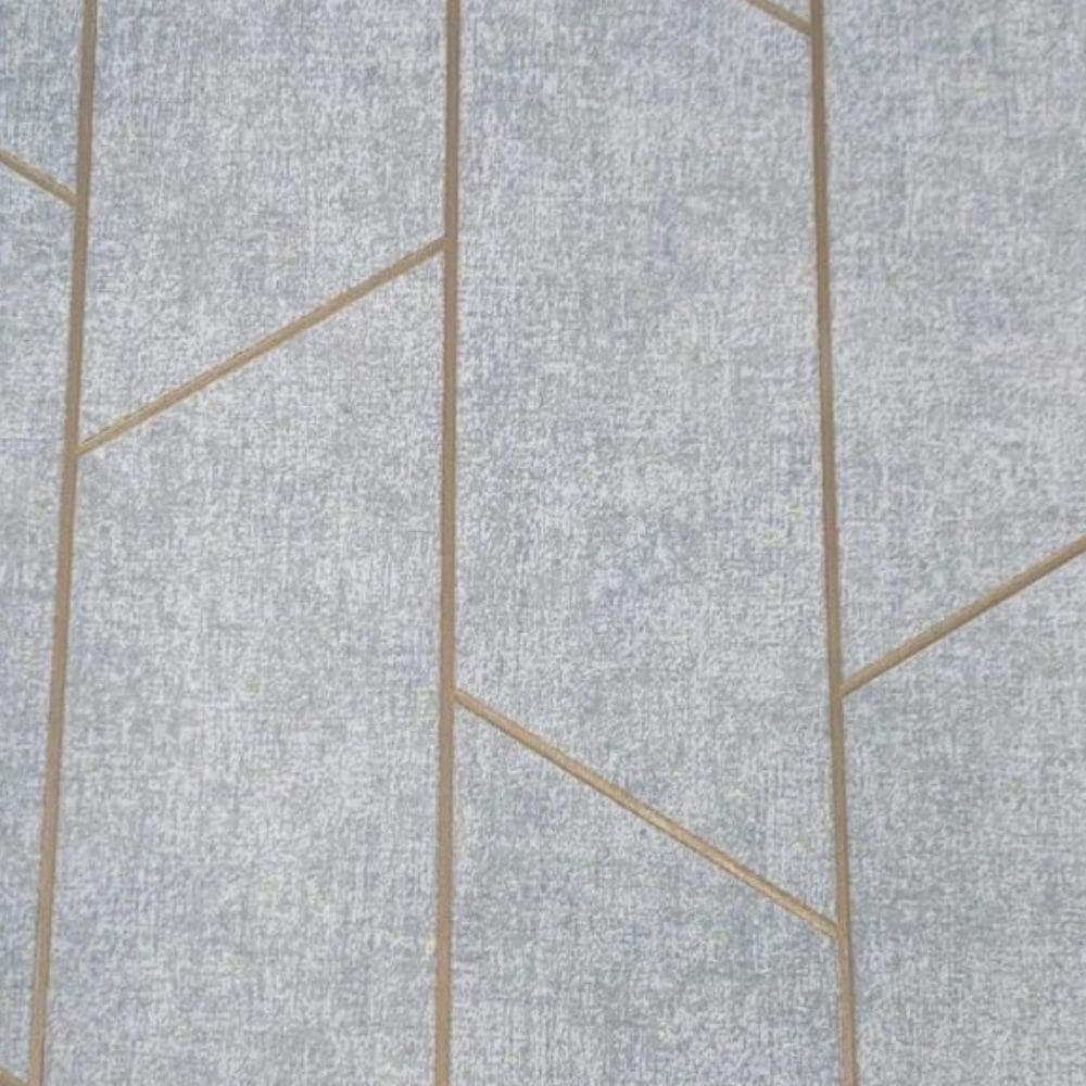 Papel De Parede Santorini Geométrico Cinza Sn64