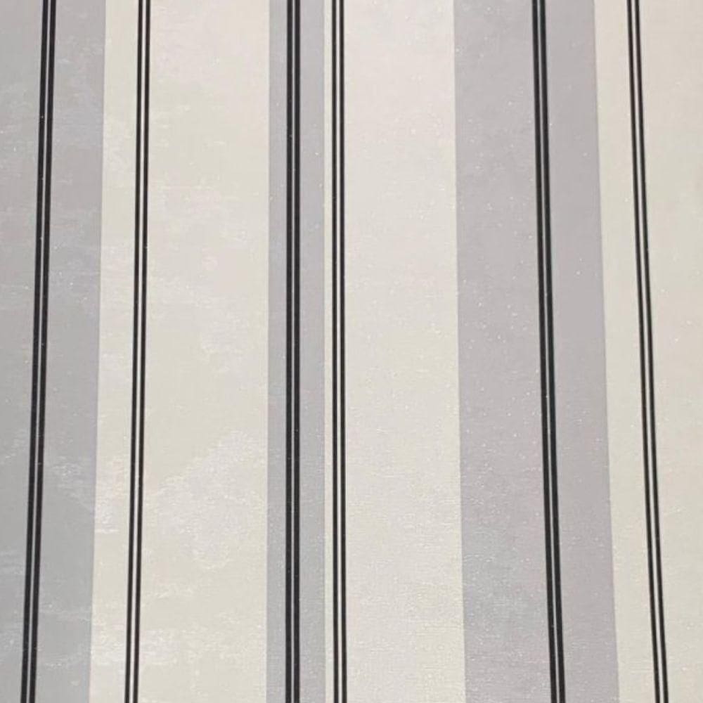 Papel De Parede Santorini Listrado Cinza Sn9146