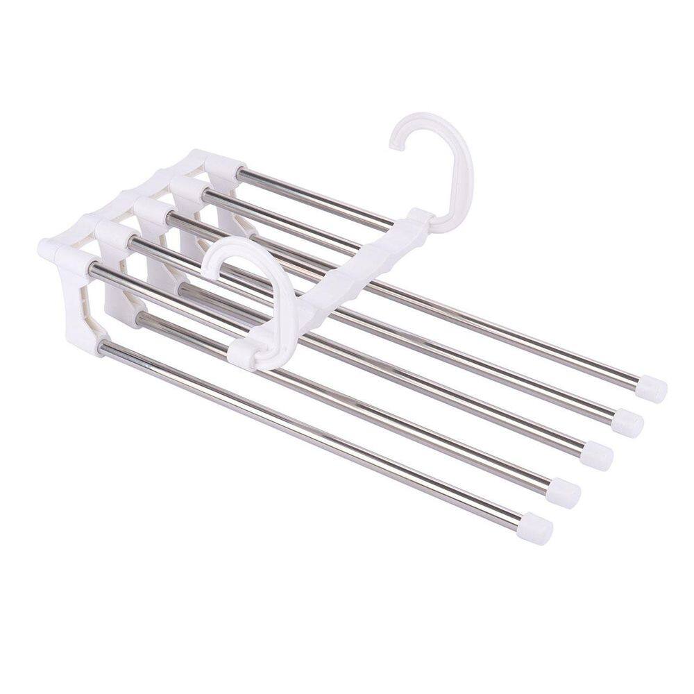Cabide de Inox 5 Divisórias Multifuncional - Tudo em Caixa