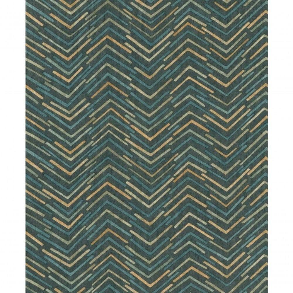 Papel De Parede Barbara Home Geométrico Azul E Marrom 560985