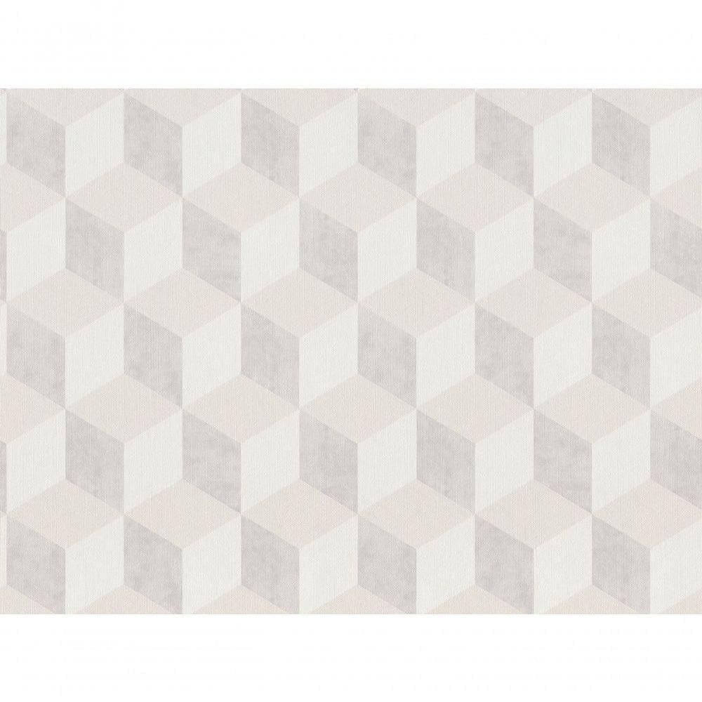Papel De Parede Inspire Geométrico 3d Bege E Creme 220363