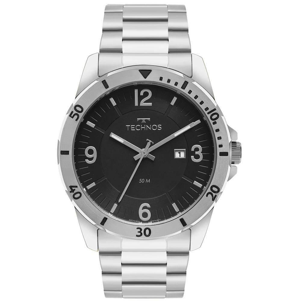 Relógio Technos Masculino Militar Prata - 2115naf/1p 2115naf/1p