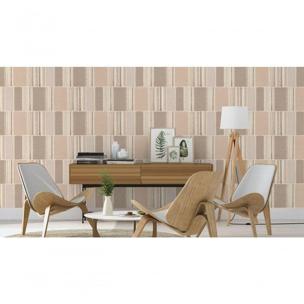 Papel De Parede Barbara Home Geométrico Bege 484427