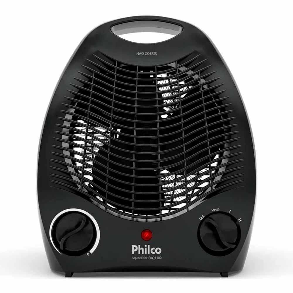 Aquecedor De Ambiente Philco 2 Em 1 Paq1100 Preto 110V