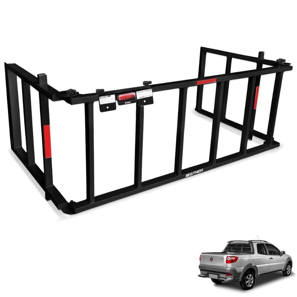 Extensor De Caçamba Strada 2014 A 2020 Rampa Preto Reforçado 350kg Gtnox