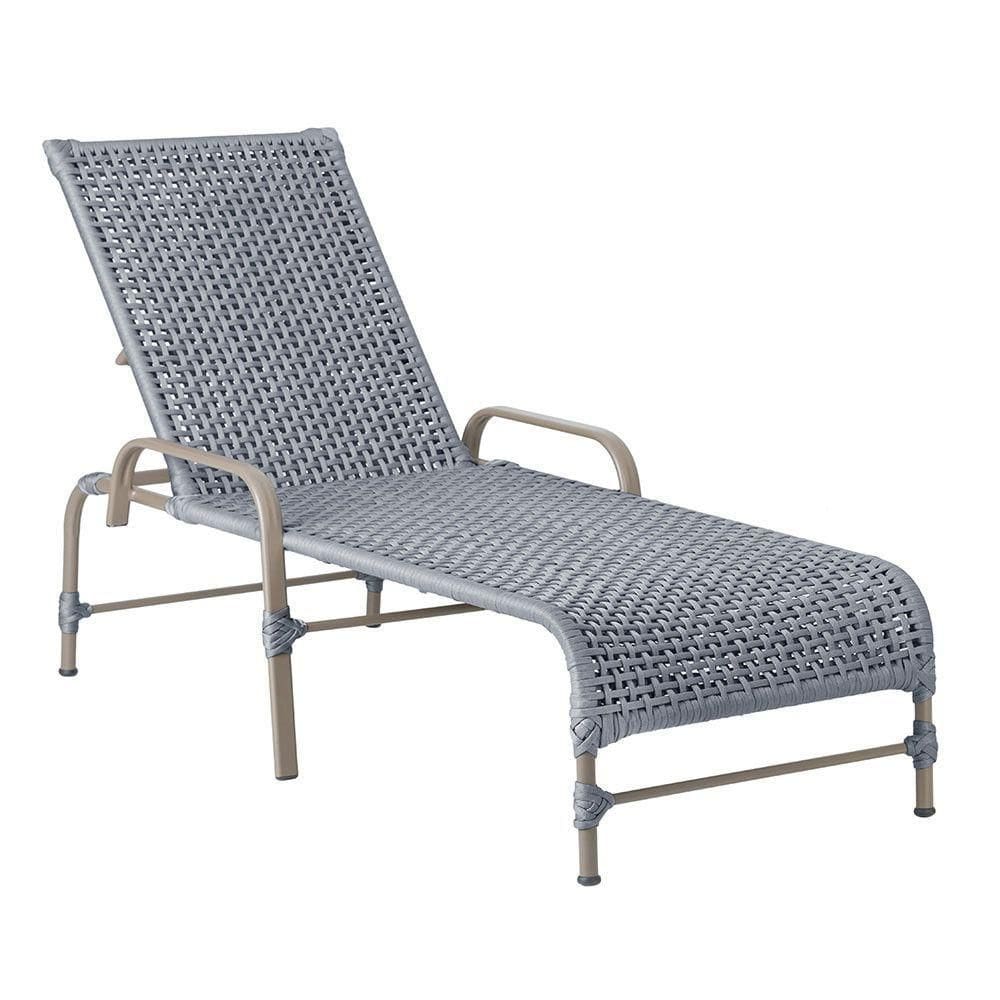 Espreguiçadeira Catar Fendi E Corda Náutica Trama Prata