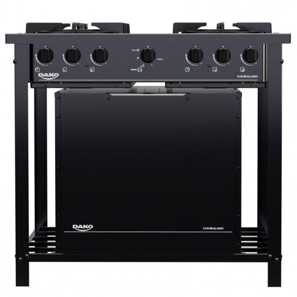 Fogão Industrial Dako 4 Bocas Com Forno E Tripla Chama Preto
