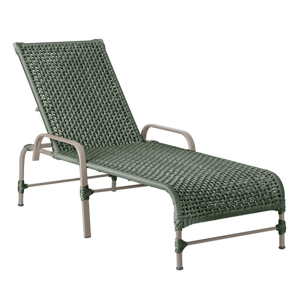 Espreguiçadeira Catar Fendi E Corda Náutica Trama Verde