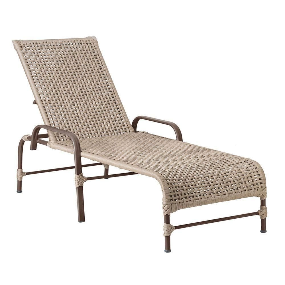 Espreguiçadeira Catar Corda Náutica Piscina Jardim Alumínio Rami