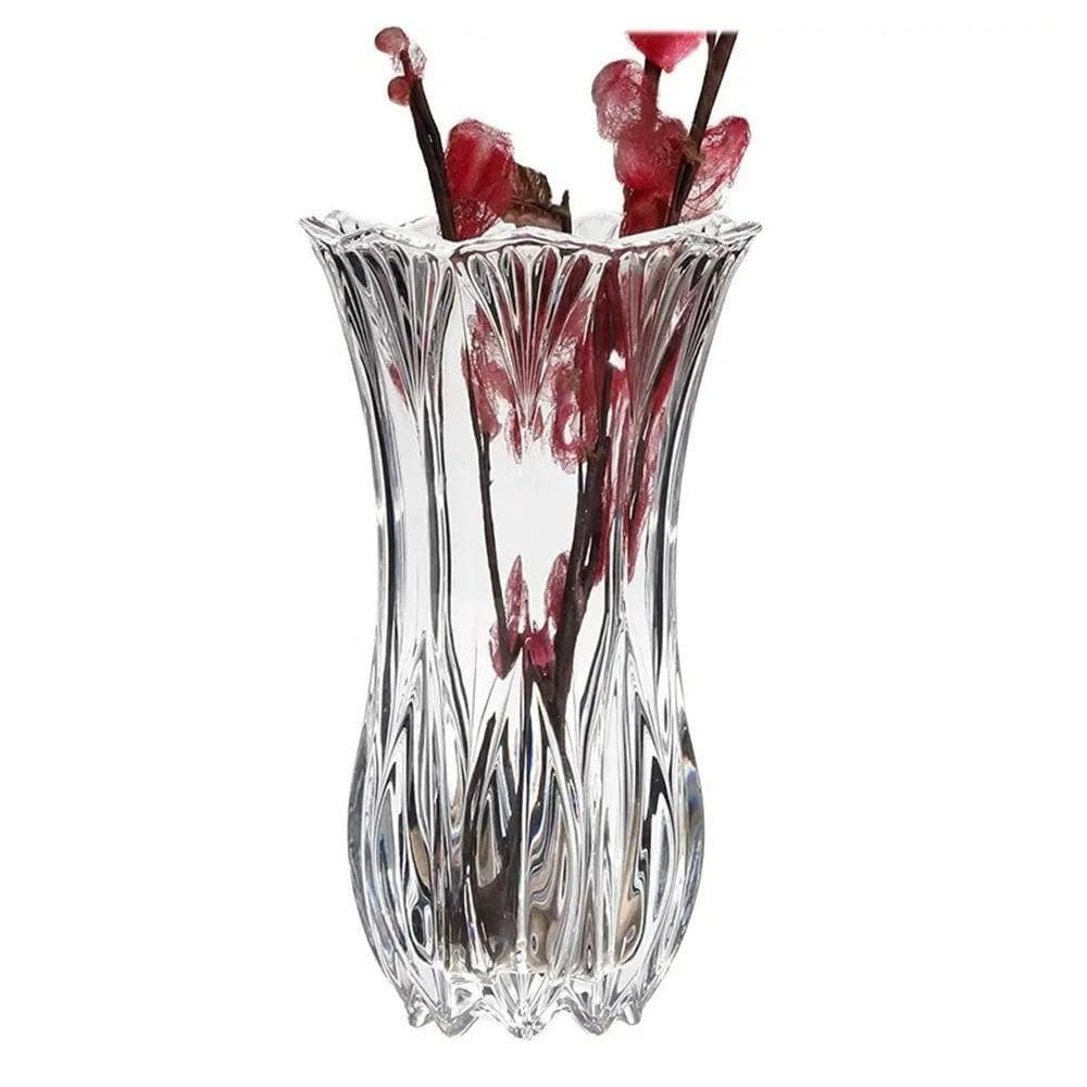 Vaso De Vidro Transparente Tulipa Para Flores Arranjos Plantas 10x19cm Wolff