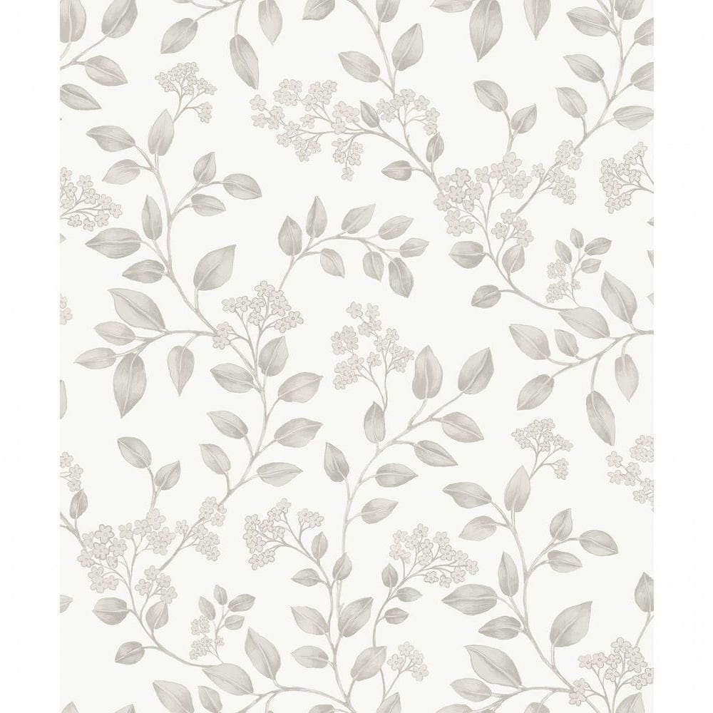 Papel De Parede Icon Folhagem Cinza Ic3006