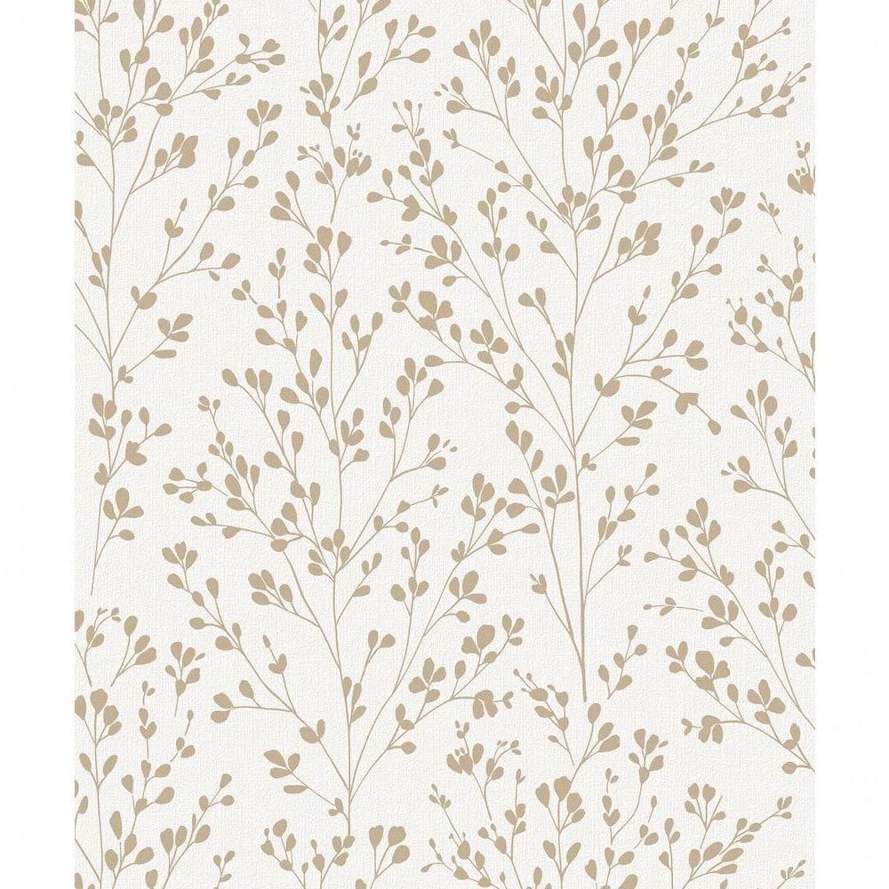 Papel De Parede Icon Folhagem Dourado A71401