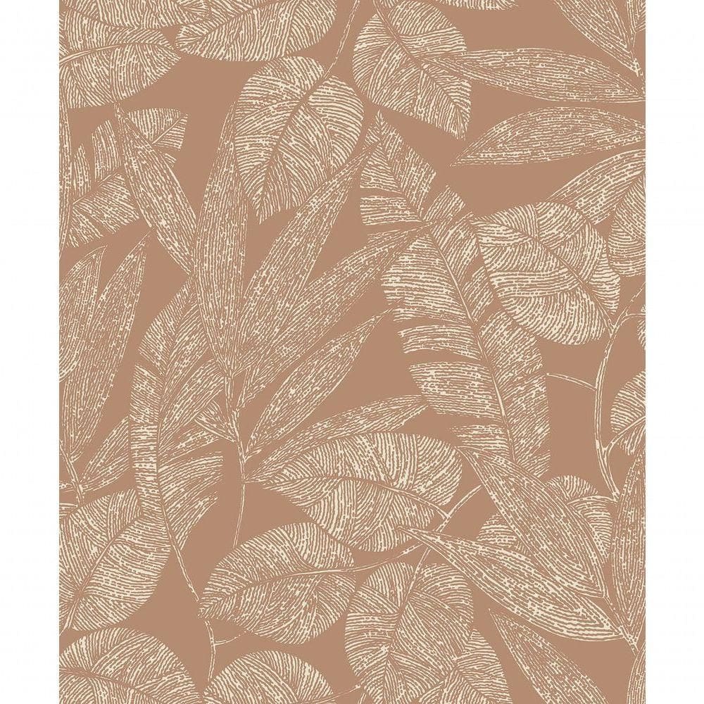 Papel De Parede Icon Folhagem Marrom A69502