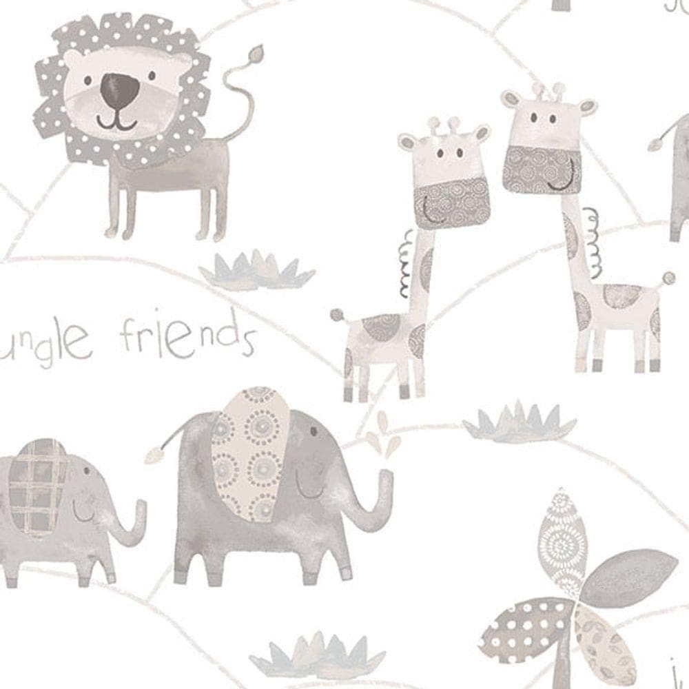 Papel De Parede Just 4 Kids Amigos Da Selva G56505 - Rolo 10m X 0,52m